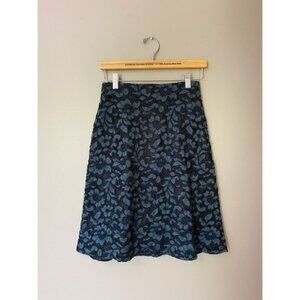 Zara Woman Blue Floral Lace High Waist Trumpet Skirt XS